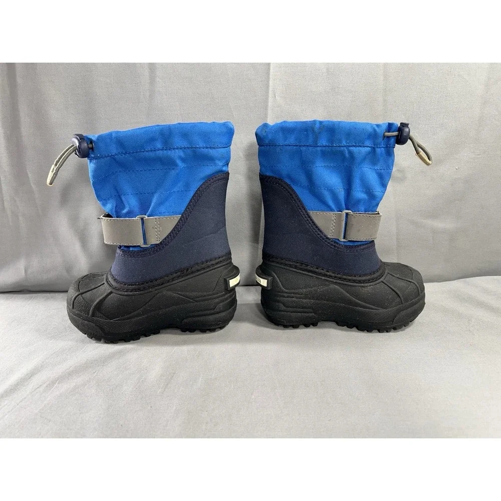 Columbia Powderbug Kids 8 Snow Boot Blue and Black Winter Outdoors‎